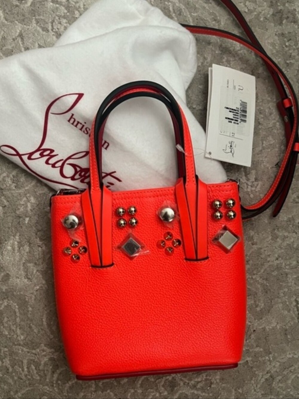 Christian Louboutin Mini Cabata Embellished N/S (North/South) Tote Bag/Bnwt